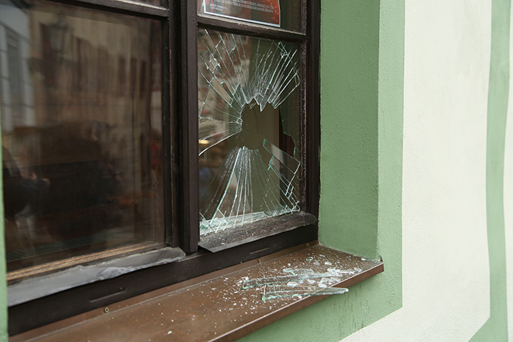 A2B Glass are able to board up broken windows while they are being repaired in Alnwick.